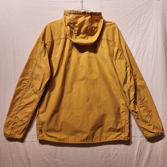 Fjällräven 'Fjallraven' Men's Sz L High Coast Wind Jacket Ochre Yellow Rain Coat - Picture 4 of 13